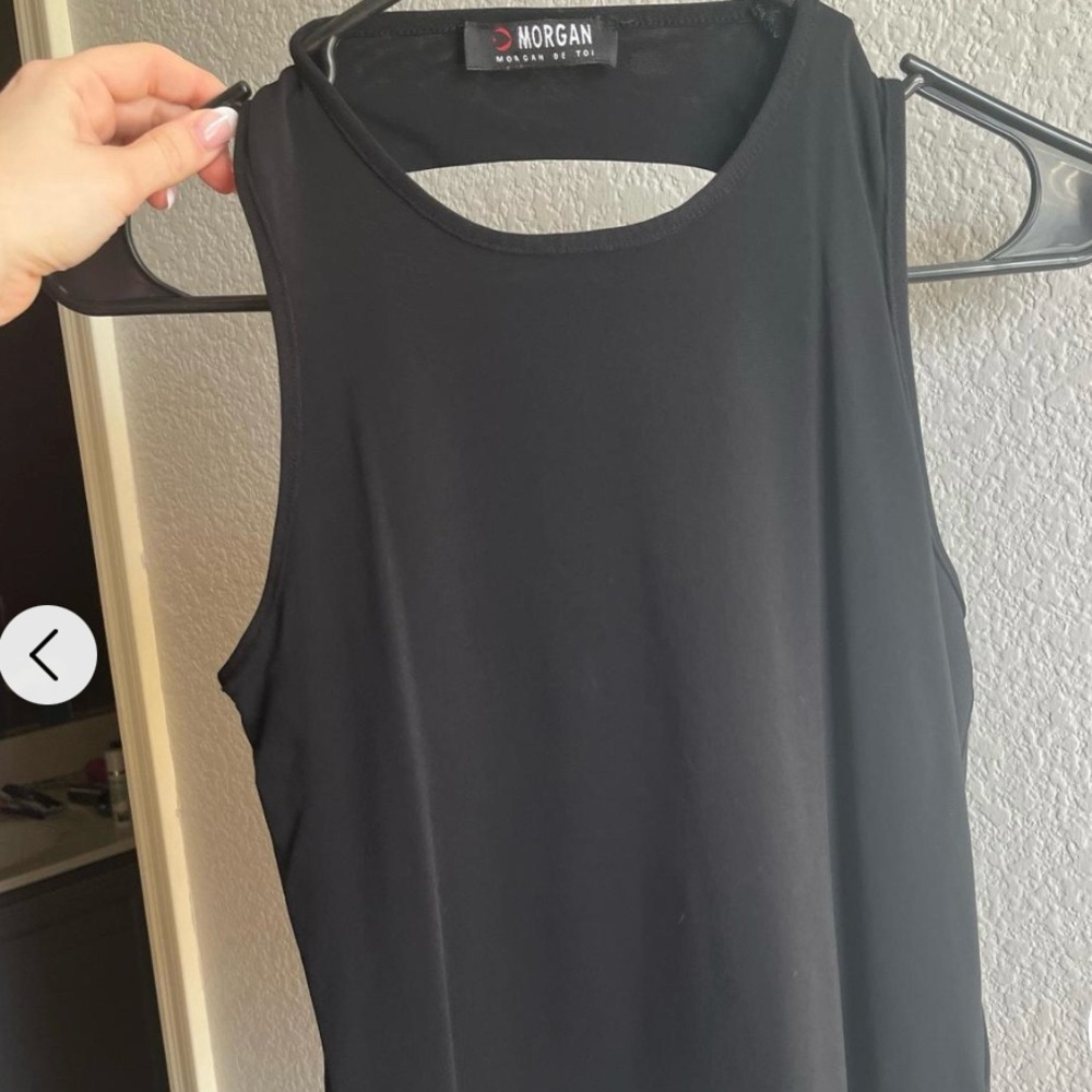 Morgan de Toi Black Tank Top